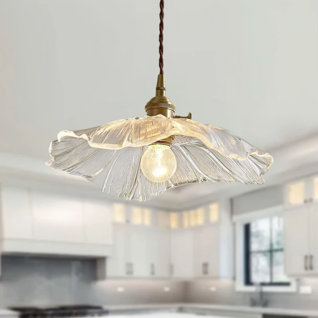 Myloq - Retro Lotus Glass Pendant Lamp