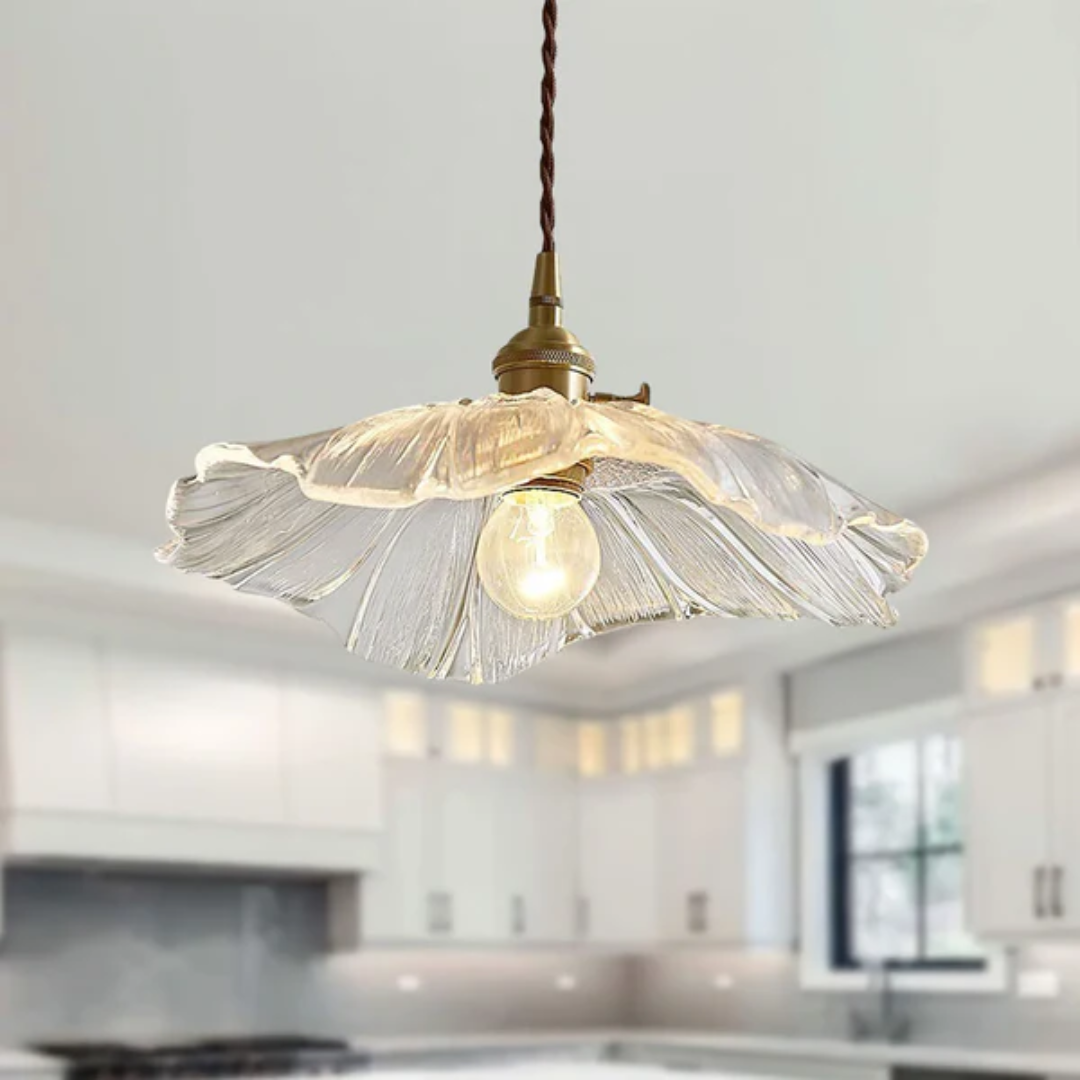 Myloq - Retro Lotus Glass Pendant Lamp