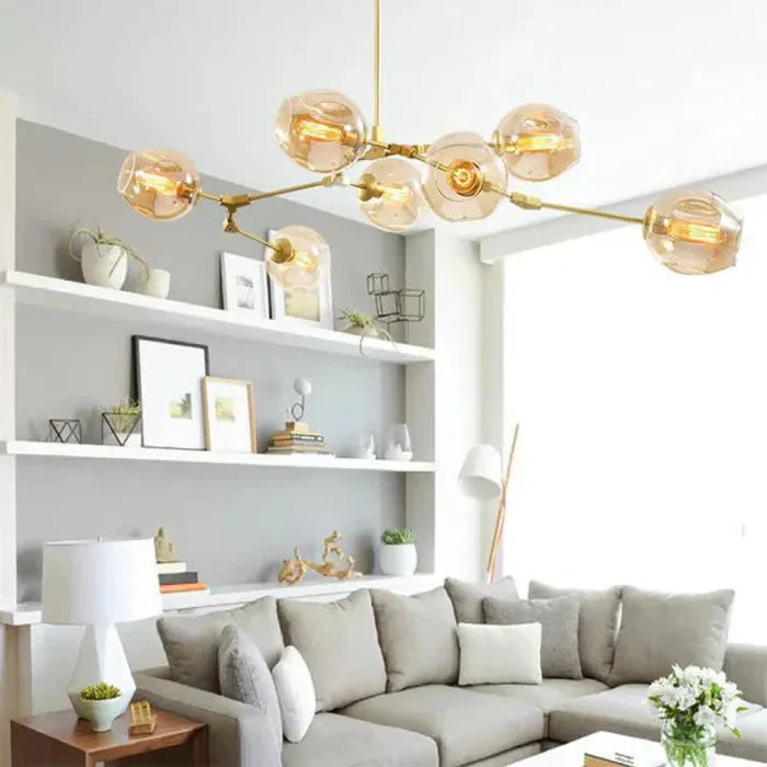 Molecular Designer Chandelier 8-Arm – Modern LED Ceiling Lamp