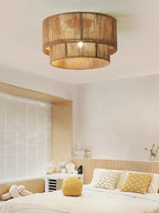 Boho Ceiling Lamp with Natural Rope