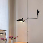 Designer wall lamp with double arm – adjustable wall light for living room, office, or bedroom