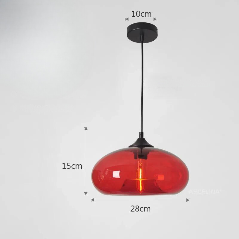 Tristara - Vintage Pendant Lamp Made of Colored Glass