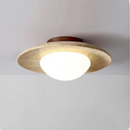 Lyonea - Minimalistic Travertine LED Ceiling Lamp