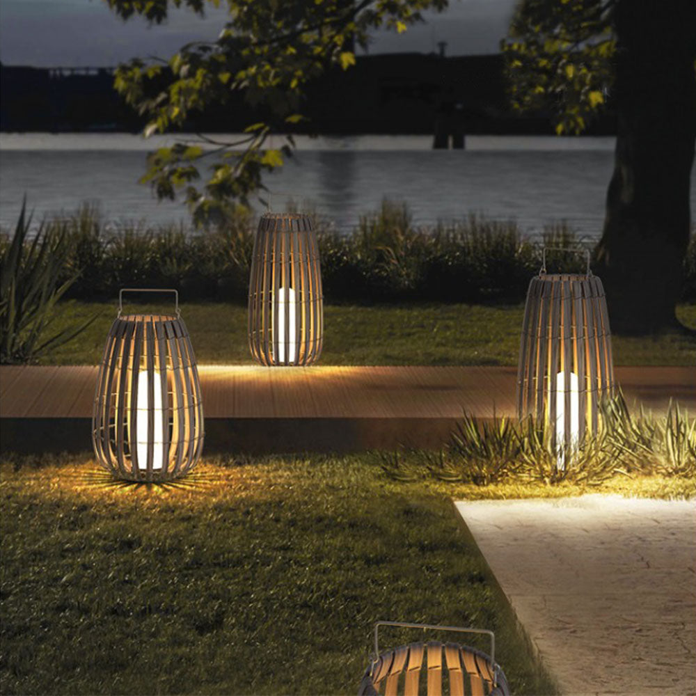 Ray Vintage LED Outdoor Light Solar Gray Garden/Hall/Balcony Wood with 3 Sizes