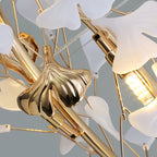 Jarn Leaf Suspension / Modern Multi Metal / Ceramic Gold / White Living Room