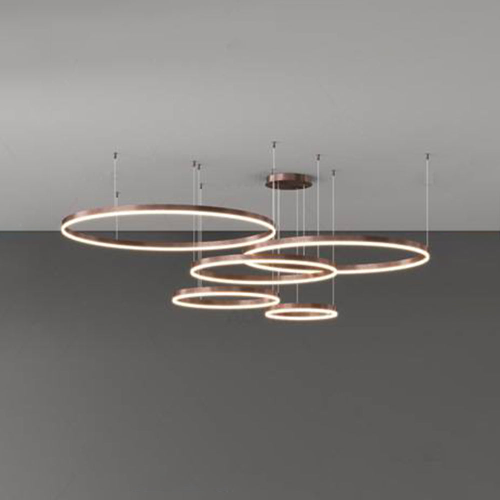 Arisha Pendant Light Tir-Circle Ring Modern Black/Gold/Coffee Metal Bedroom