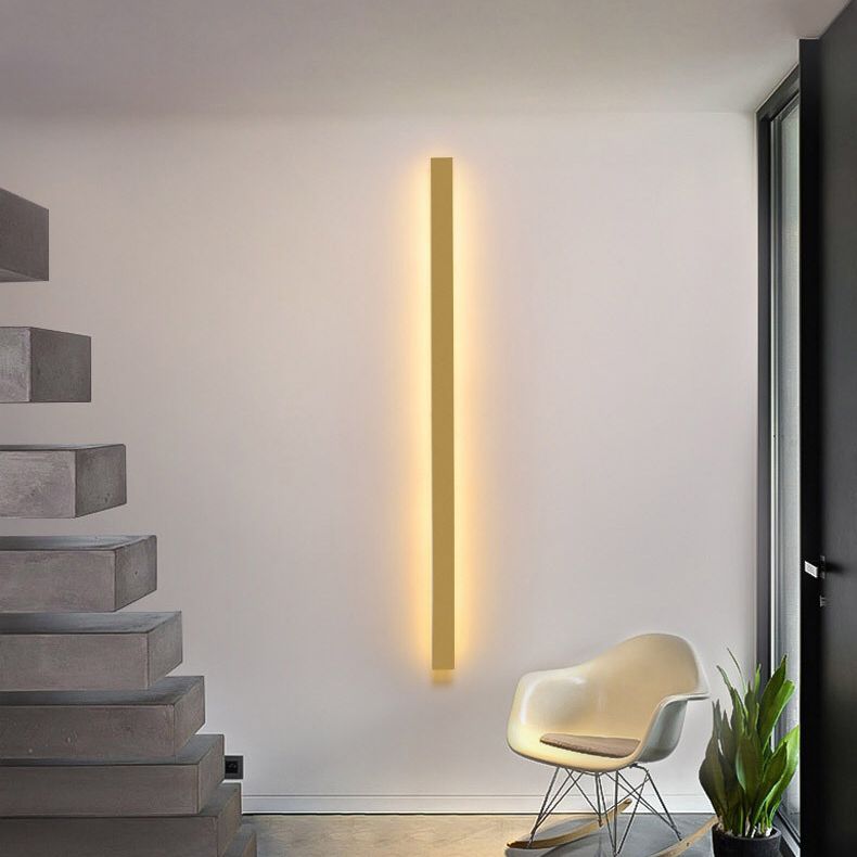 Arisha Minimalistic Linear LED Wall Light Gold/Black/White Bedroom