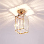 Valentina Simple Ceiling Light Black Silver/Gold Metal/Crystal Corridor
