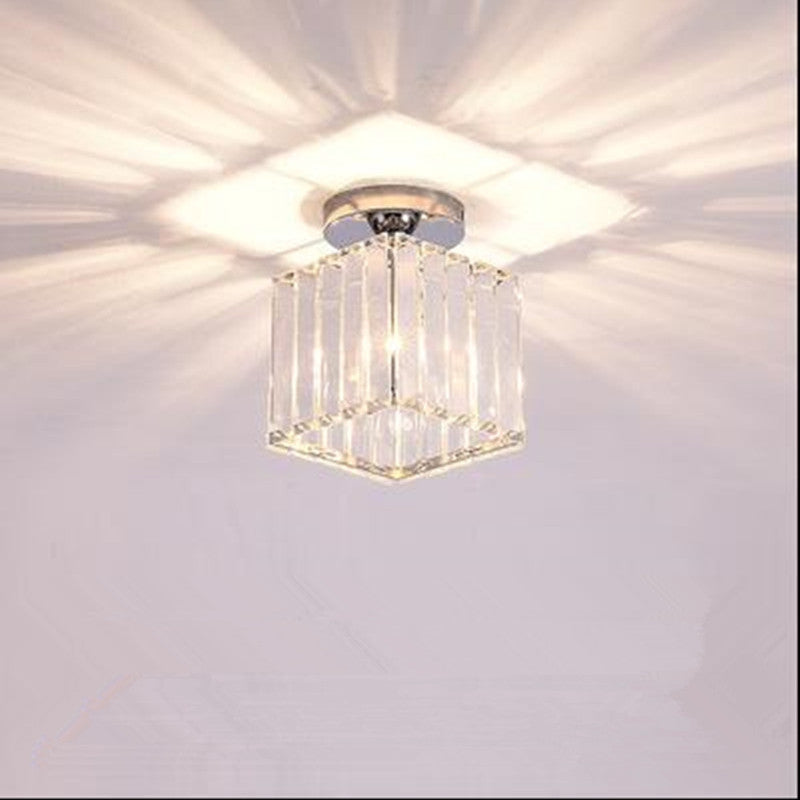 Valentina Simple Ceiling Light Black Silver/Gold Metal/Crystal Corridor
