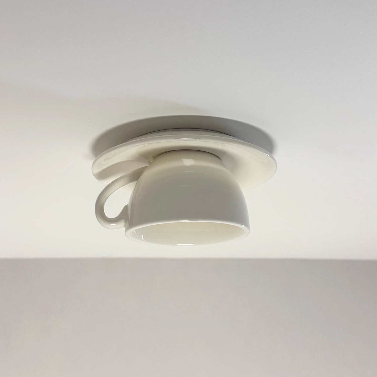 Teyo Modern Ceramic Coffee Cup Ceiling Light Blue/Pink/Yellow