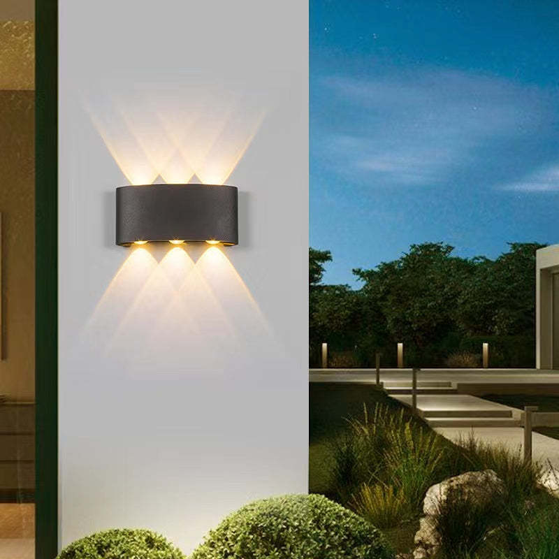 Tronix Modern Rectangular Wall Sconce Black/White. Corridor