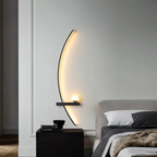 Modern Brass Arc LED Wall Sconce 2-Lights