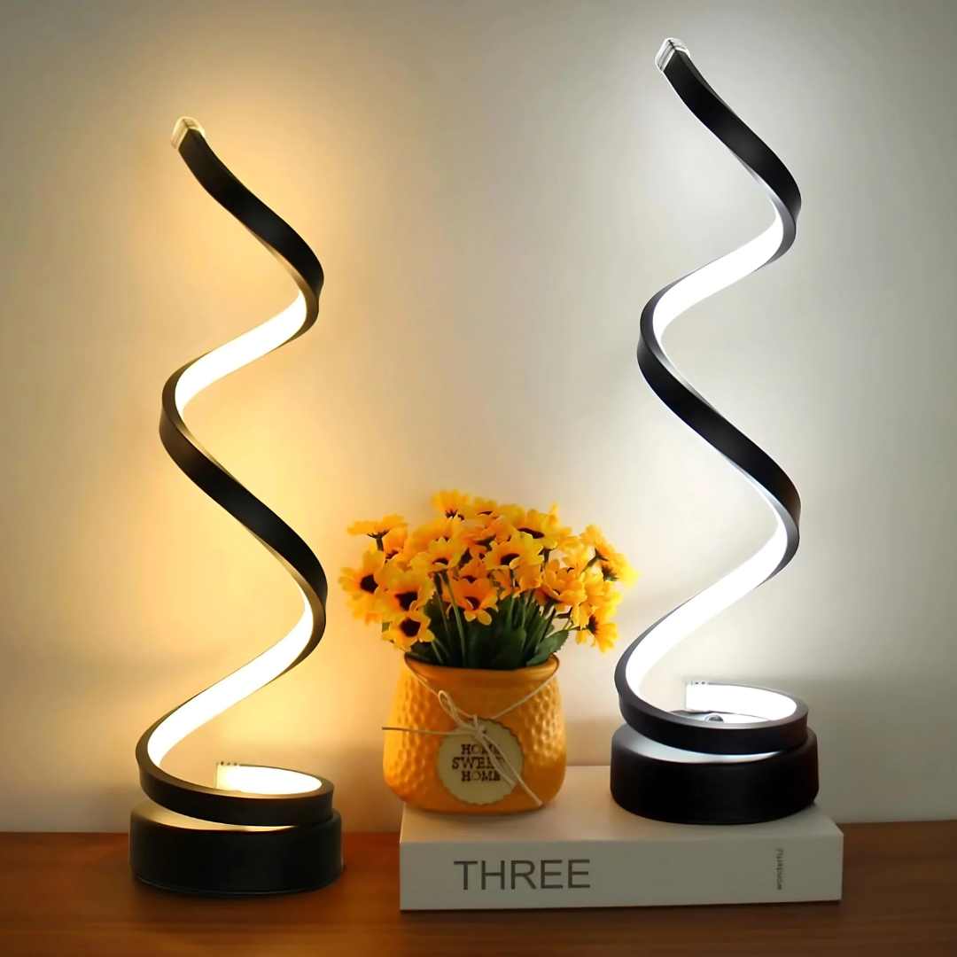 Leto - LED Table Lamp with Spiral Design