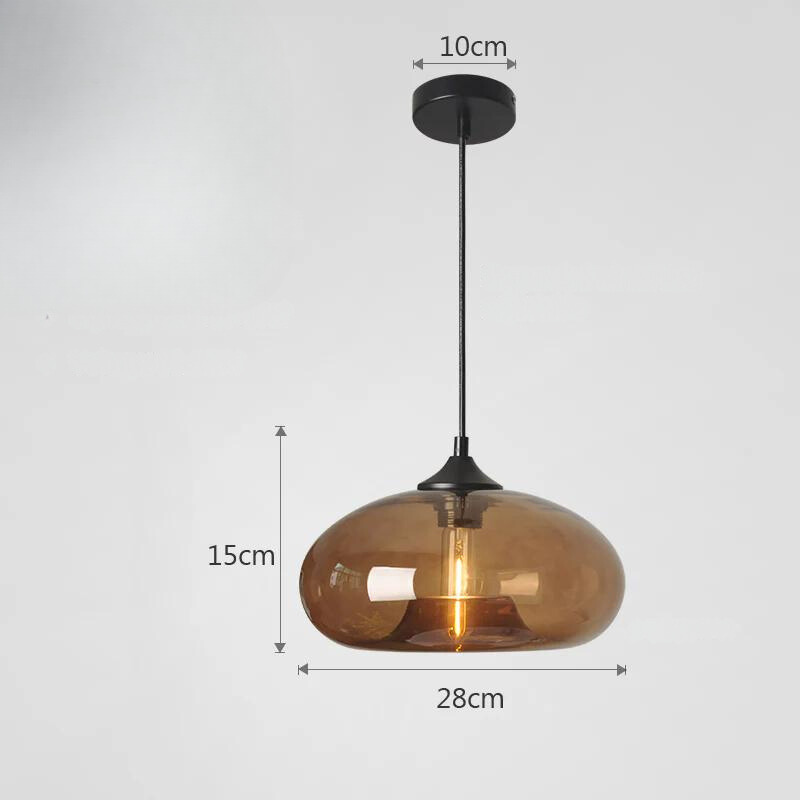 Tristara - Vintage Pendant Lamp Made of Colored Glass