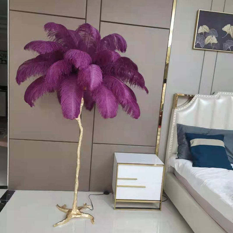 O'Moore Modern Multi-Colored LED Floor Lamp Feather Dining Room/Living Room