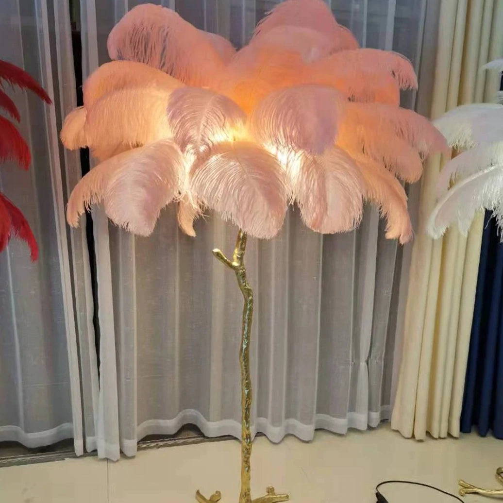 O'Moore Modern Multi-Colored LED Floor Lamp Feather Dining Room/Living Room