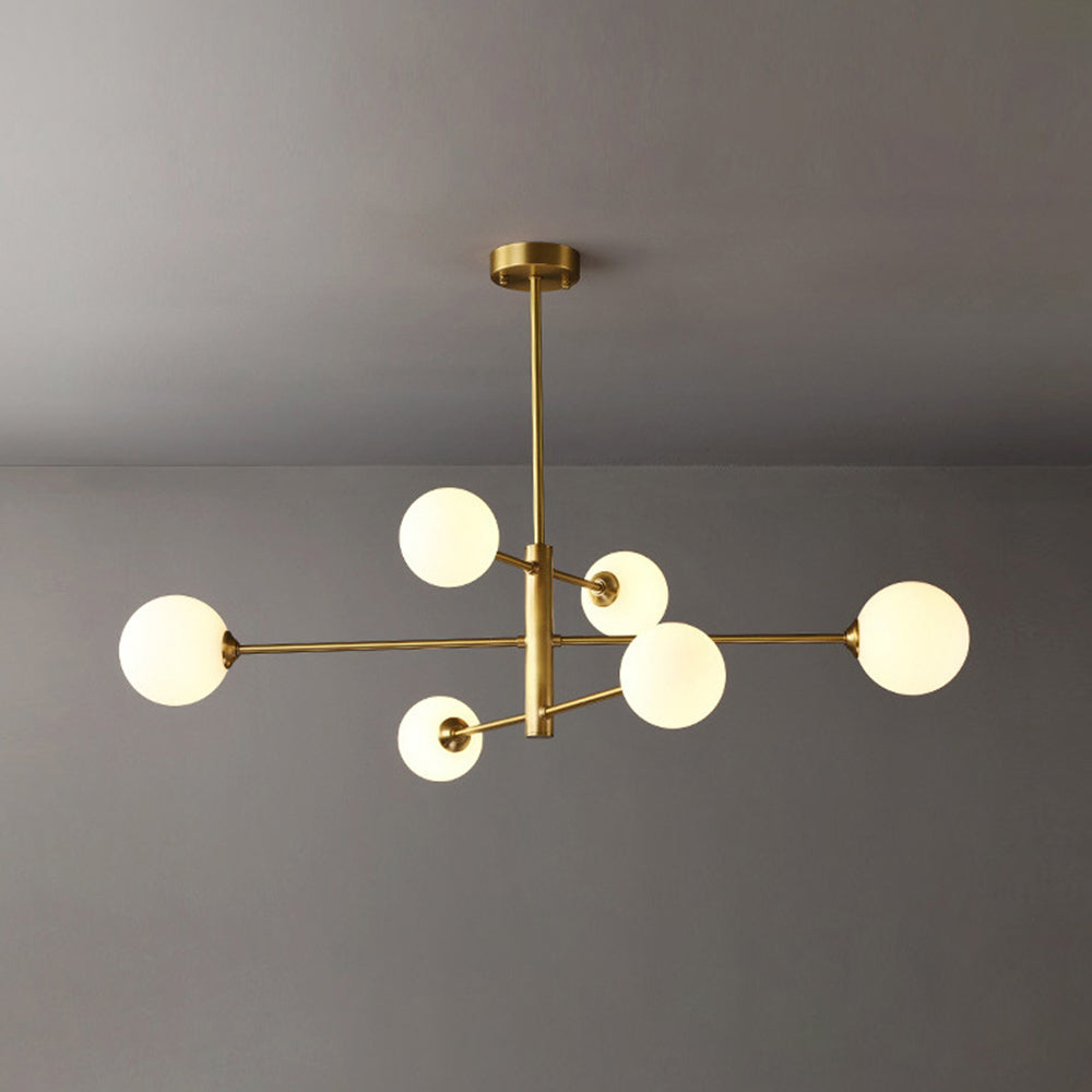 Truva Modern Bubble Chandelier. Copper/Glass. Black/Copper. Living Room