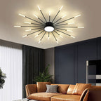 Wesley Modern Linear Firework Ceiling Light Black/Gold