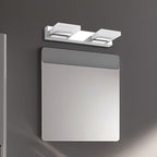 Arisha Design LED Square Mirror Wall Sconce Modern Metal/Acrylic Silver Bathroom
