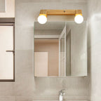 Winna Square Adjustable LED Wall Sconce Natural Metal/Wood