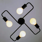 Arisha Vintage Modern Minimalist Industrial Metal Black Ceiling Lamp