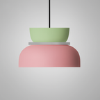 Nordic Zinc Alloy Dual-tone Dome Pendant Light LED 1-light