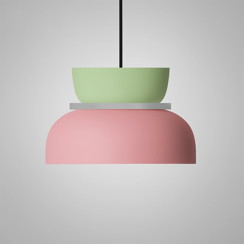 Nordic Zinc Alloy Dual-tone Dome Pendant Light LED 1-light