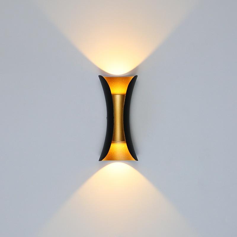 Noxel Simple Wall Sconce Black/White/Gold Courtyard