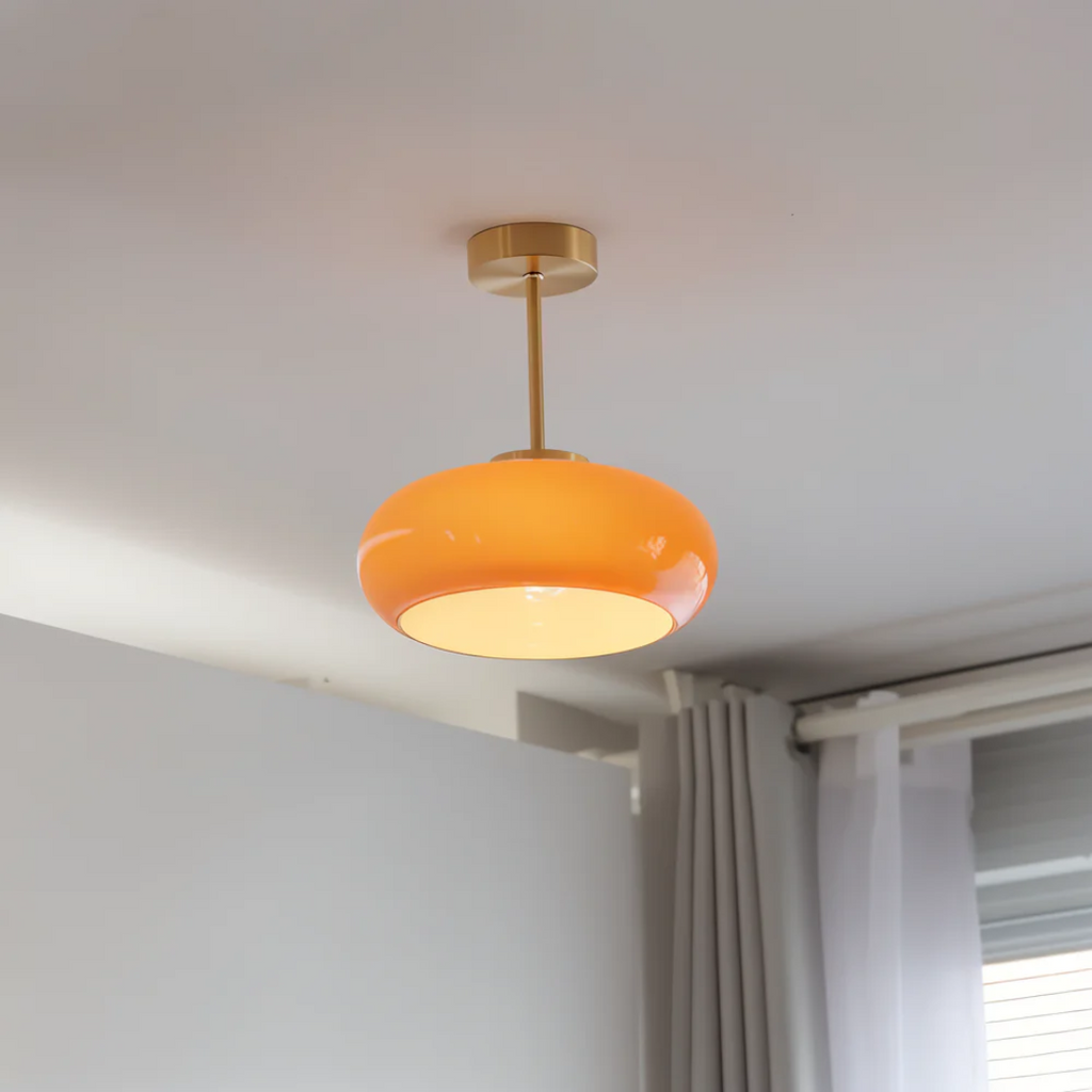 Vintage Glass Ceiling Light 1-Light
