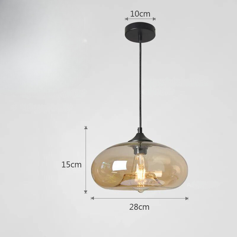 Tristara - Vintage Pendant Lamp Made of Colored Glass