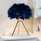 Vynex - Luxe Table Lamp with Soft Feathers