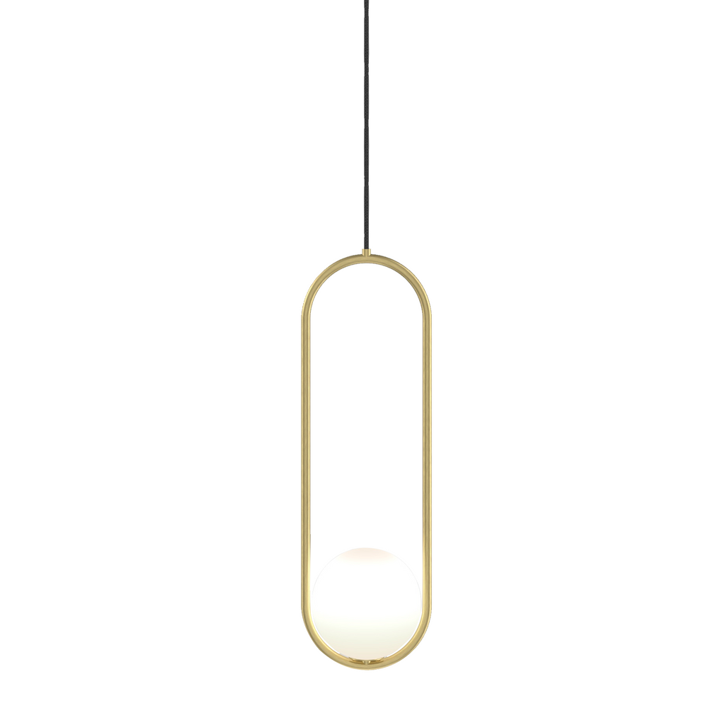Claudine Bent Brass Pendant Lamp