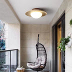 Lyonea - Minimalistic Travertine LED Ceiling Lamp