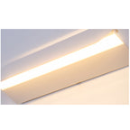 Modern Rectangular Wall Sconce, Metal, White, Garden