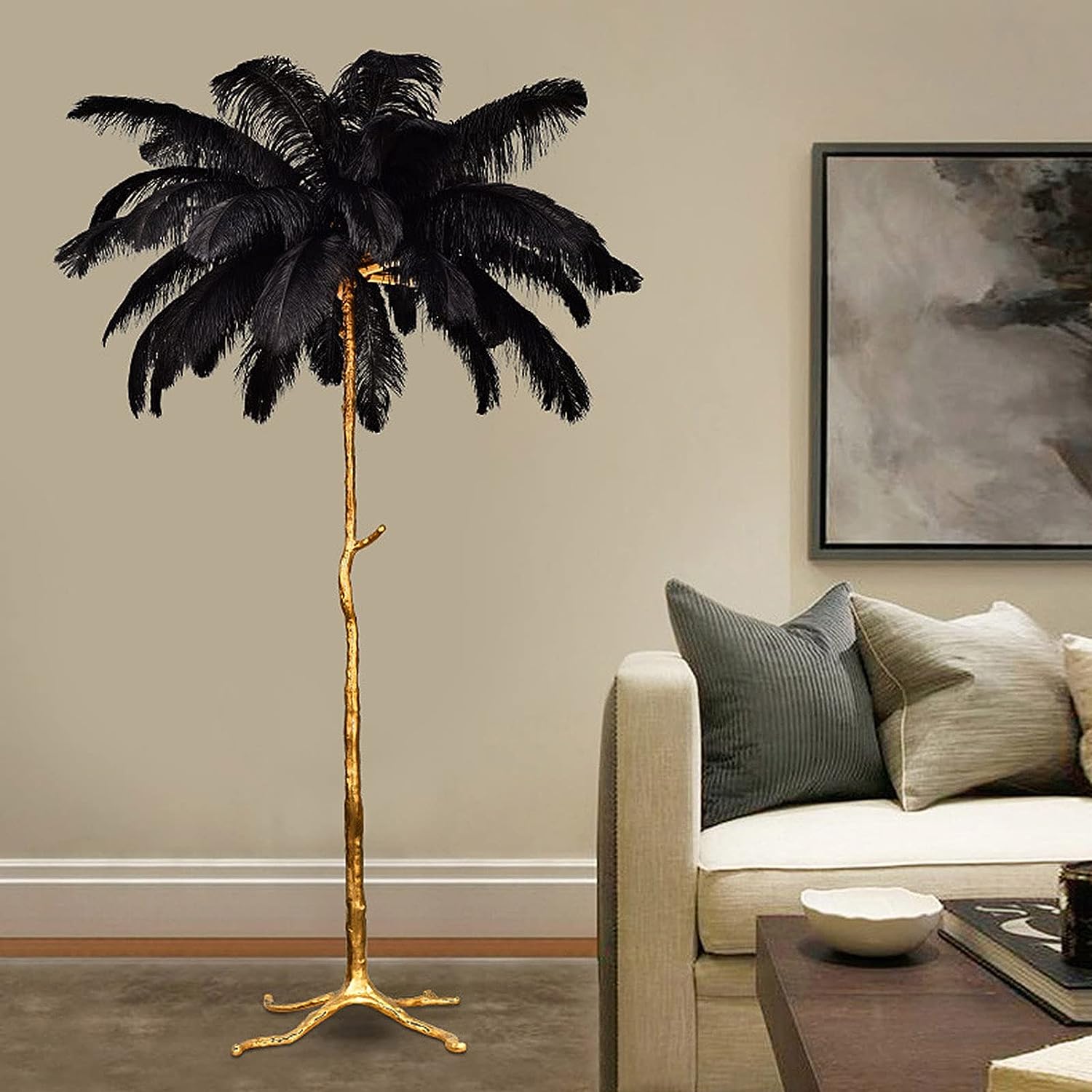O'Moore Modern Multi-Colored LED Floor Lamp Feather Dining Room/Living Room