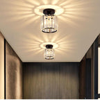 Valentina Simple Ceiling Light Black Silver/Gold Metal/Crystal Corridor