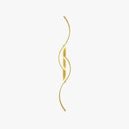 Lumor Modern Wave Design Wall Sconce Black/Gold Living Room