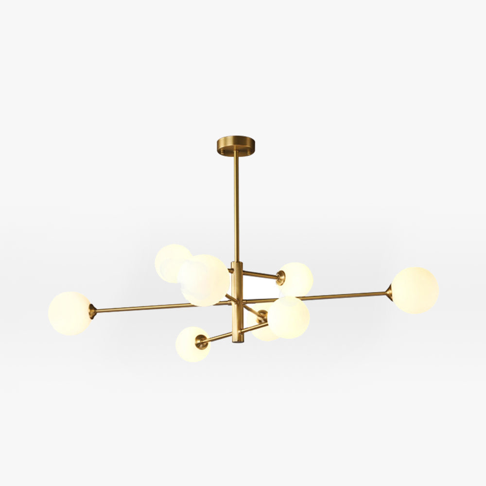 Truva Modern Bubble Chandelier. Copper/Glass. Black/Copper. Living Room