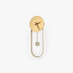 Arisha Nordic Clock Wall Lamp, Gold & Black