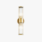 Kristy American Cylindrical Elegant Gold Glass/Metal Vanity Wall Lamp