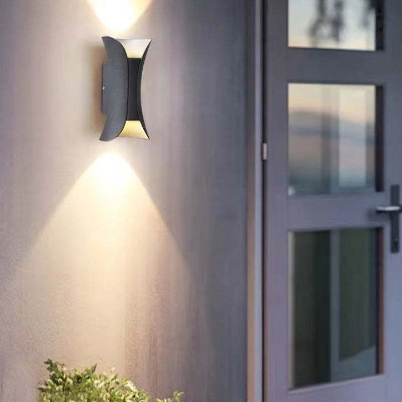 Noxel Simple Wall Sconce Black/White/Gold Courtyard