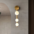 Vertical Linear Wall Mount Lighting Post-Modern Metal 3-Head Gold Finish Wall Sconce Lamp for Corner
