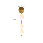 Vertical Linear Wall Mount Lighting Post-Modern Metal 3-Head Gold Finish Wall Sconce Lamp for Corner