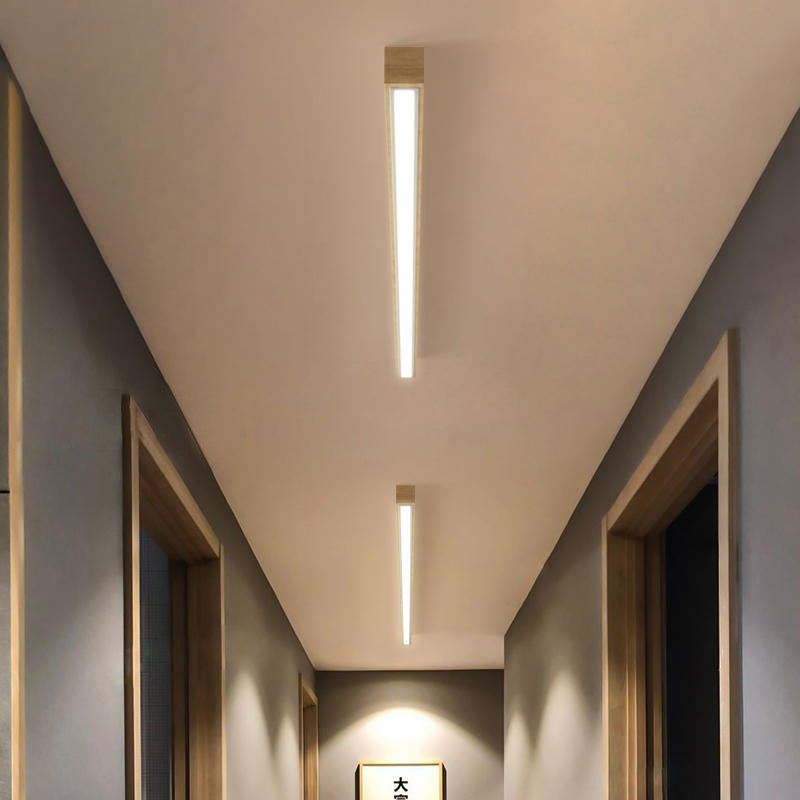 Arisha Modern Linear LED Ceiling Light Wood Bedroom/Living Room