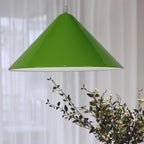 Nordic Cone Hanging Lamp Metal 1 Light Black/White/Red Pendant Light Fixture for Dining Room, 12.5"/16.5" Wide