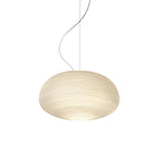 Cocoon Pendant Ceiling Light Post Modern Ribbed Glass 1 Light White Hanging Light