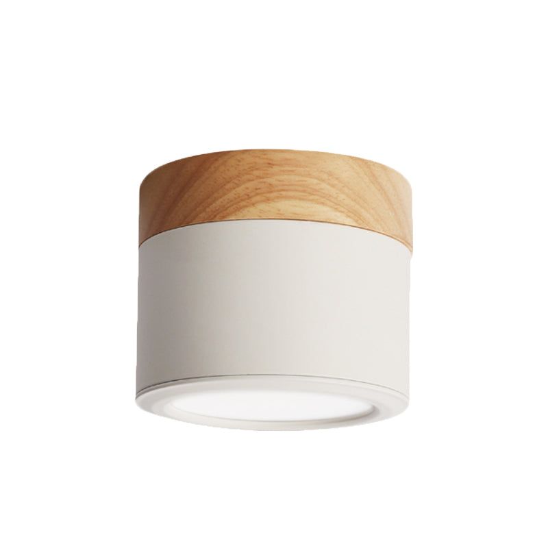 Bathroom Hallway Round Flush Mount Light Acrylic Macaron Loft Small Green/Grey/White Ceiling Lamp