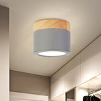 Bathroom Hallway Round Flush Mount Light Acrylic Macaron Loft Small Green/Grey/White Ceiling Lamp