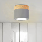 Bathroom Hallway Round Flush Mount Light Acrylic Macaron Loft Small Green/Grey/White Ceiling Lamp