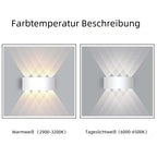 Ray Modern Outdoor Wall Light Rectangle LED White Metal Terrace
